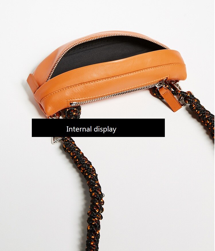 Women Chest Bags Fashion Weaving Belt Messenger Bag Casual PU Leather Sling Bag Female Zipper Phone Wallet Waist Packs