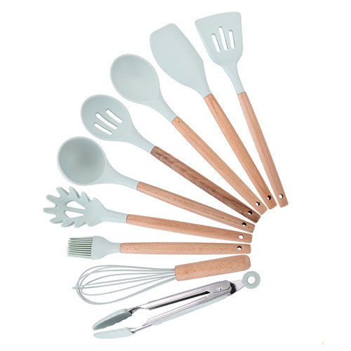 12pcs Cooking Tools Set Premium Silicone Kitchen Cooking Utensils Set With Storage Box Turner Tongs Spatula Spoon Turner
