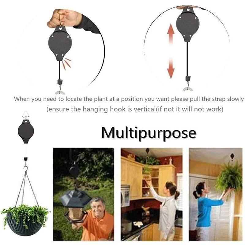 5 PCS Easy Reach Plant Pulley Set Hooks Plant Pulley For Garden Supplies Tools Fashion Creative Home and Garden Tools Accessories